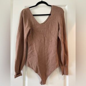 Abercrombie & Fitch Scoopneck Knit Bodysuit Sweater